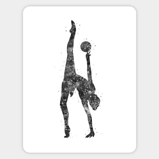 Rhythmic gymnastics ball dance Sticker by Yahya Art